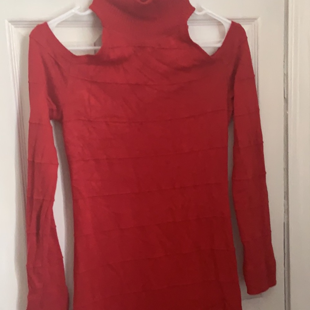 Red Cold Shoulder Dress
